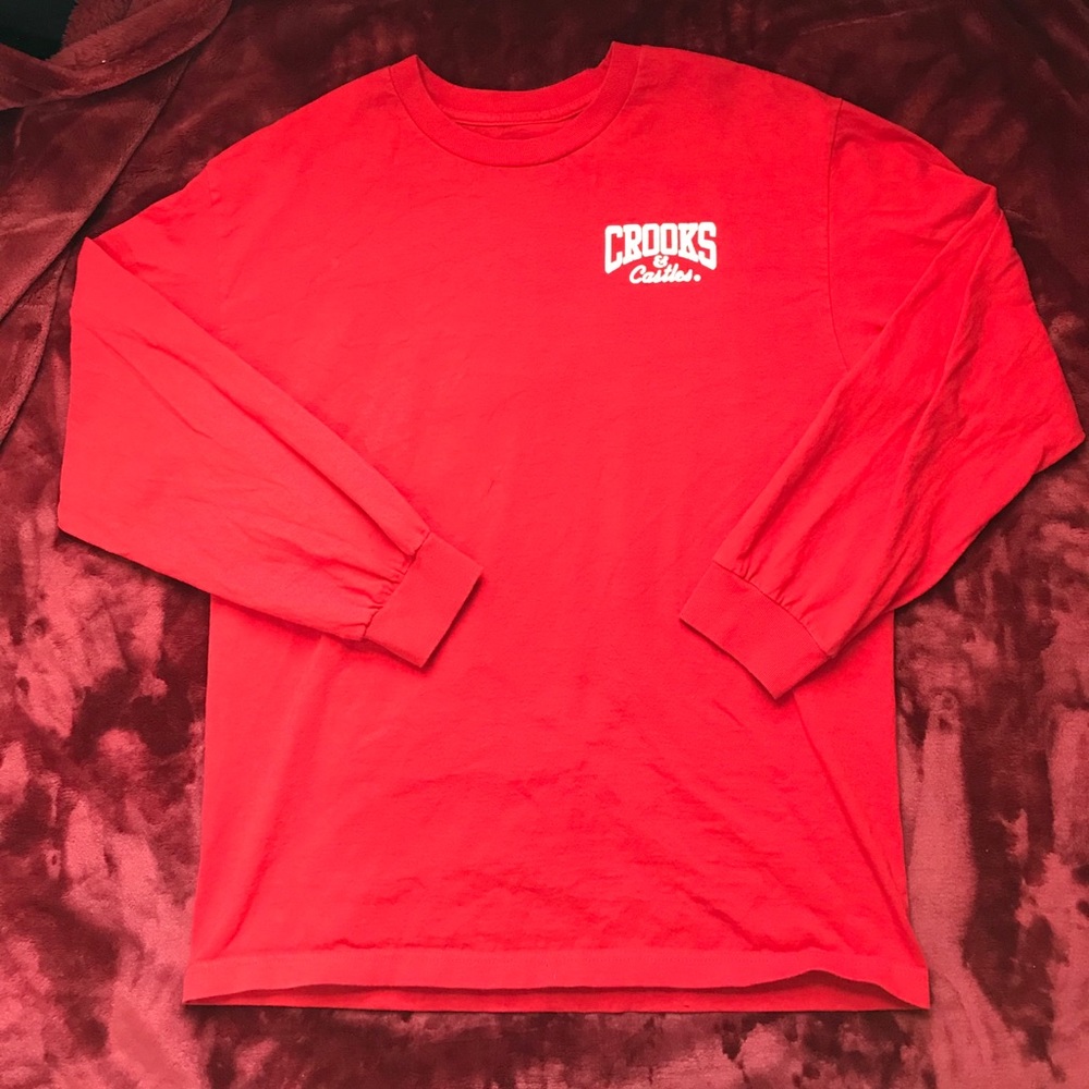 Red Crooks And Castles Long Sleeve Shirt